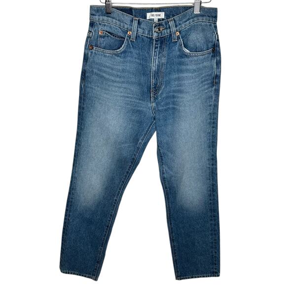 RE/DONE 70's Stove Pipe Straight Leg High Rise Denim Jeans Women's Size 27 NWT - Picture 2 of 10